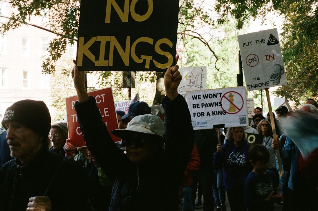 protest crowd in street