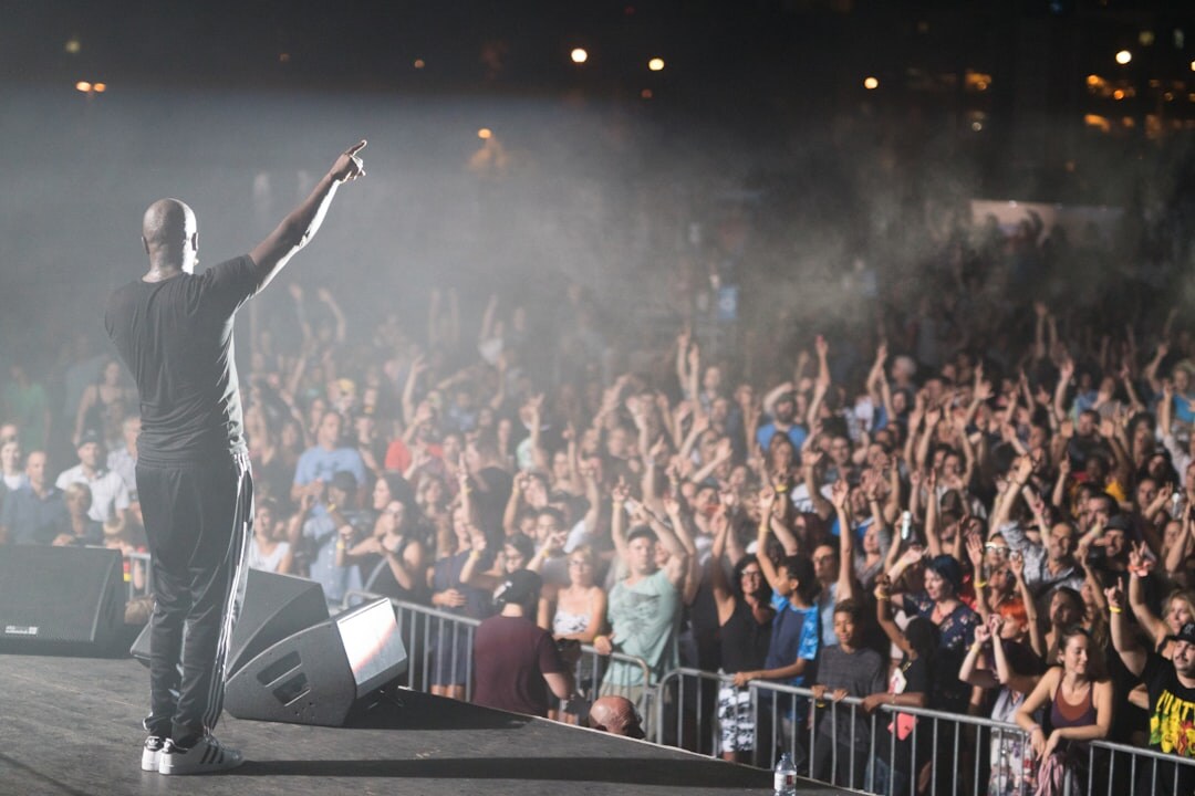 crowd at outdoor concert